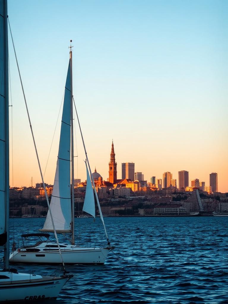 Skyline de Barcelona desde el mar